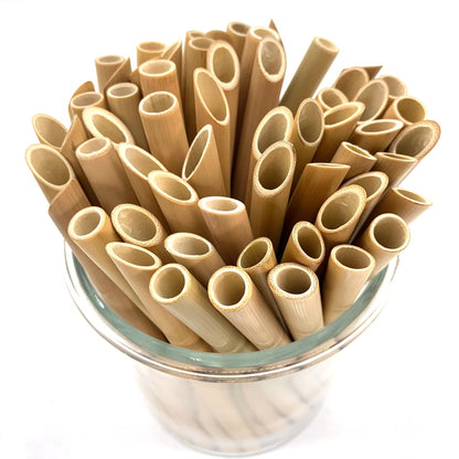 Boba Sharp Edge Bamboo Straw – Reusable Ultra-Wide Straws for Bubble Tea