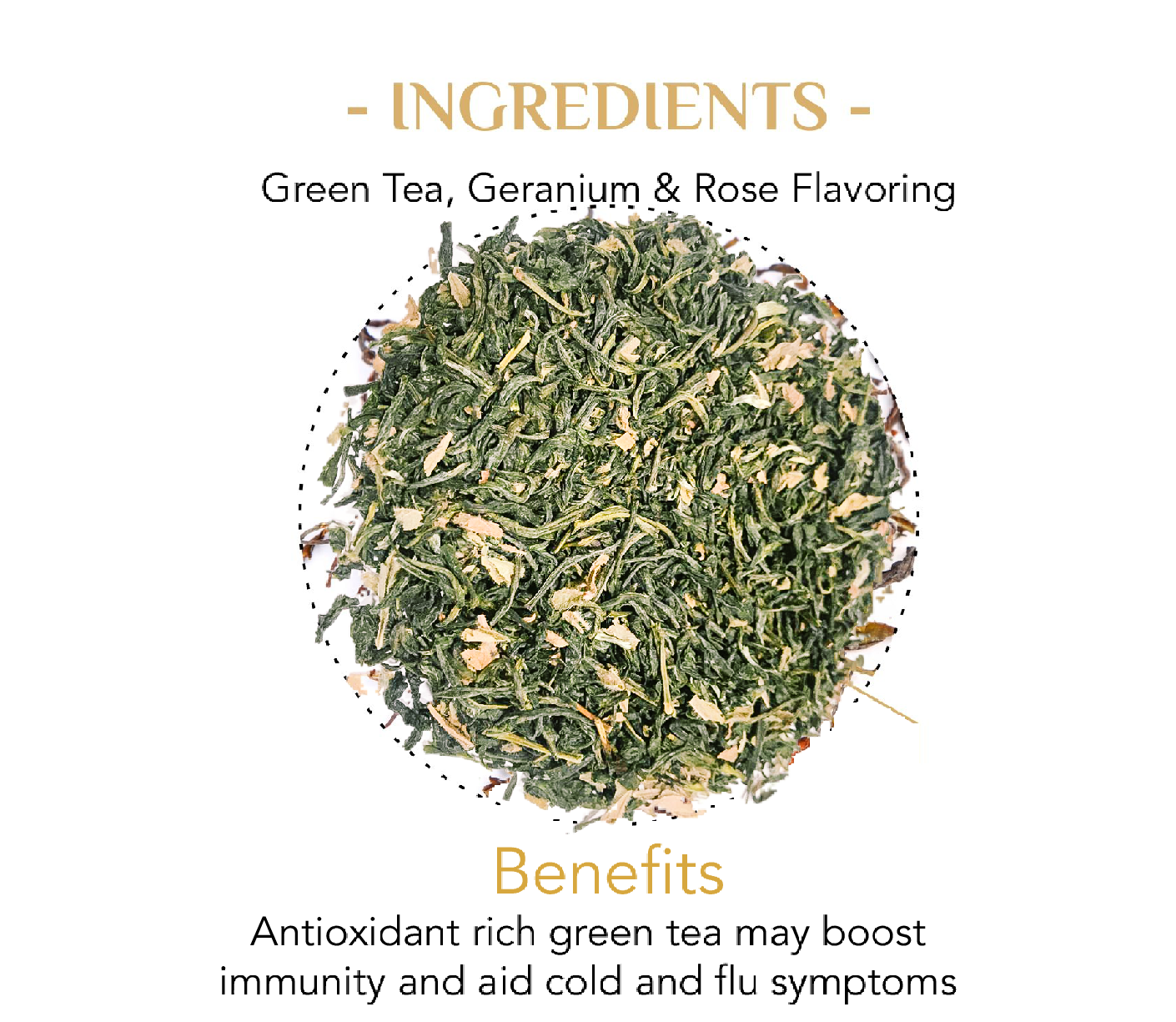 The Kettlery Geranium Rose Green Tea, Loose Leaf Green Tea Tin, 65 g