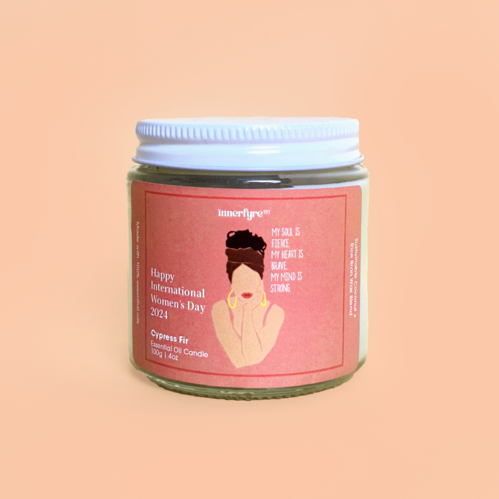 International Women’s Day Cypress Fir Candle by Innerfyre | Home fragrances | The Green Collective SG