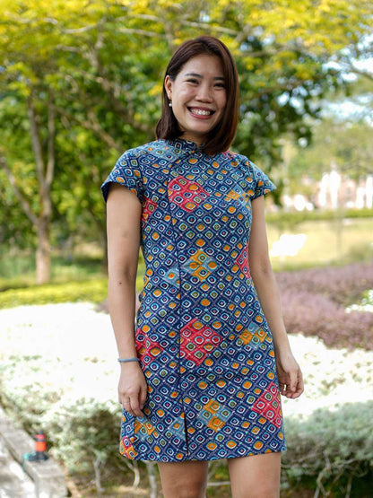 Jade Blue Women's Cheongsam Dress