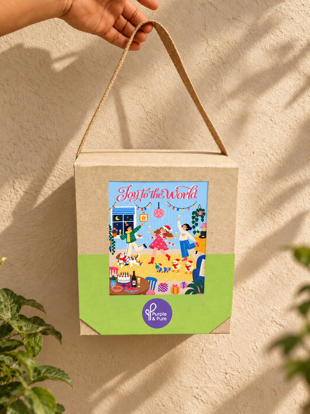 Joy to the World – Plantable Christmas Gift Box by Purple & Pure