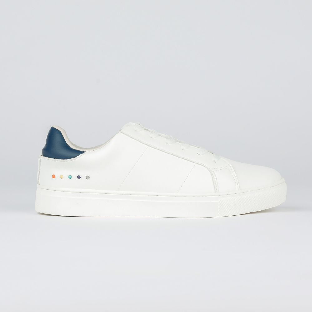 Kicks White/Navy by Lacess Limited | Available at The Green Collective