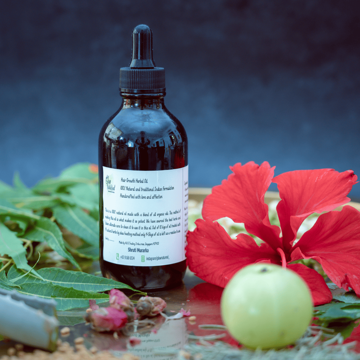 Glownatureal Kesh King Hair Growth Oil - Ayurvedic Oil with Amla, Bhringraj & Hibiscus