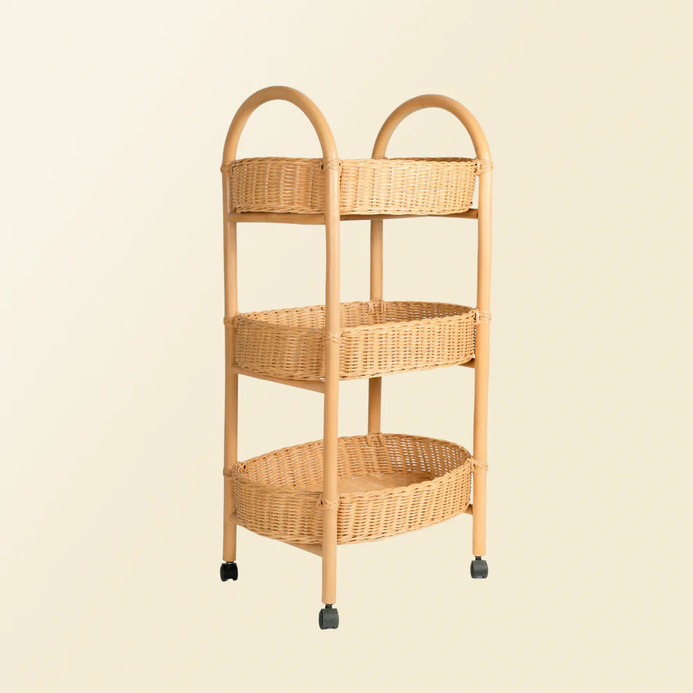 Momiji Con Craft Rattan Trolley
