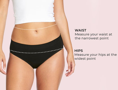 Love Luna Seamfree Period Bikini Briefs - Black