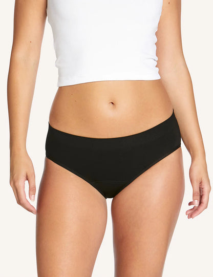 Love Luna Seamfree Period Bikini Briefs - Black