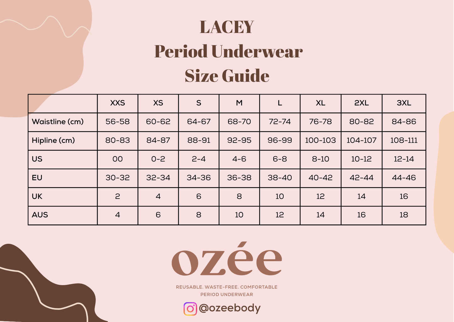 OZEE LACEY AirFlow Period Panty – Mid Waist (Moderate Flow)