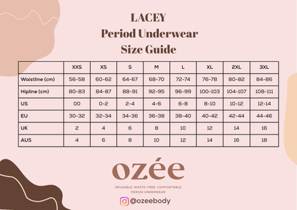 OZEE LACEY AirFlow Period Panty – Mid Waist (Moderate Flow)