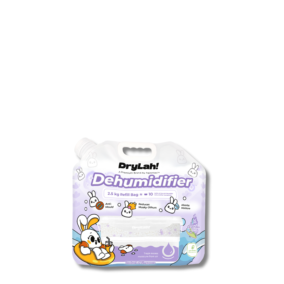 AGIONTEX DryLah! Dehumidifier Refill (2.5kg) – Eco-Friendly Moisture Absorber Lavender