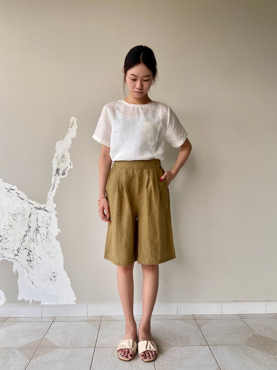 You Living Linen Bermuda Shorts