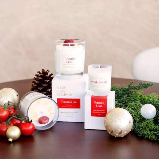 Slow Scent Tomato Leaf Scented Soy Wax Crystal Candle