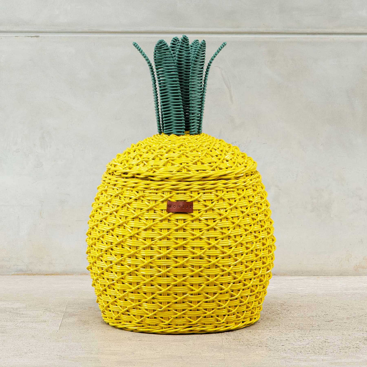Momiji Pineapple Storage Basket - Medium Yellow