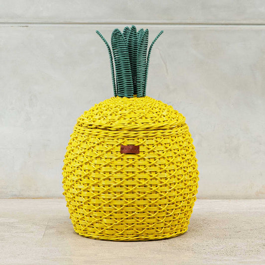 Momiji Pineapple Storage Basket - Medium Yellow