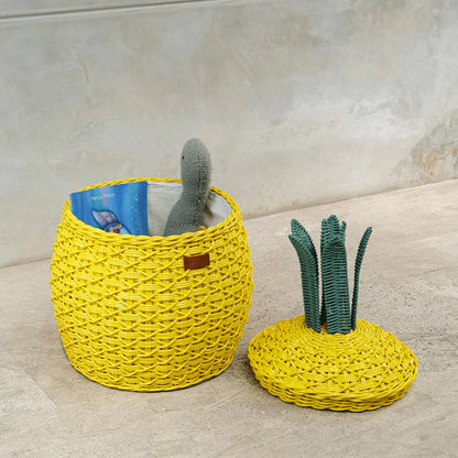 Momiji Pineapple Storage Basket - Medium Yellow