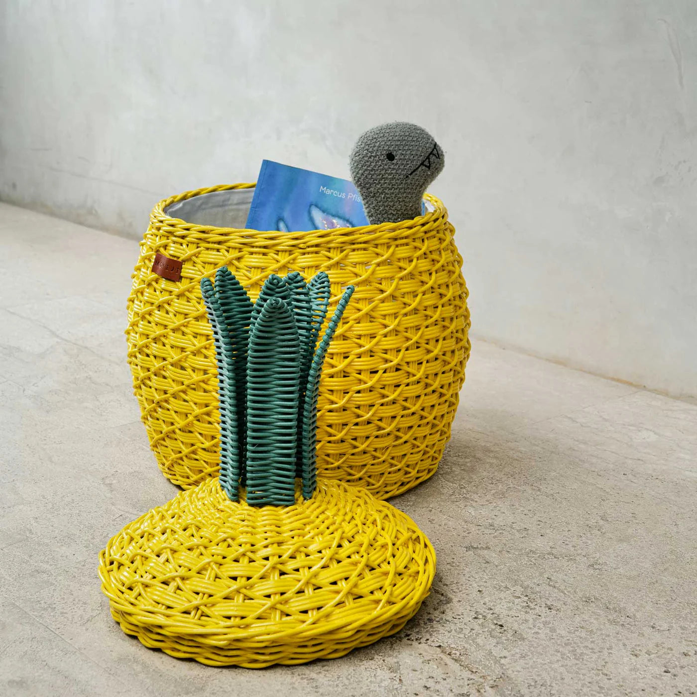 Momiji Pineapple Storage Basket - Medium Yellow