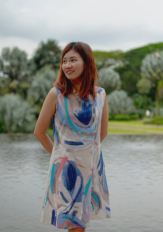 Women's A Line Dress with Pockets Dress Multi coloured | Women Clothes | The Green Collective SG