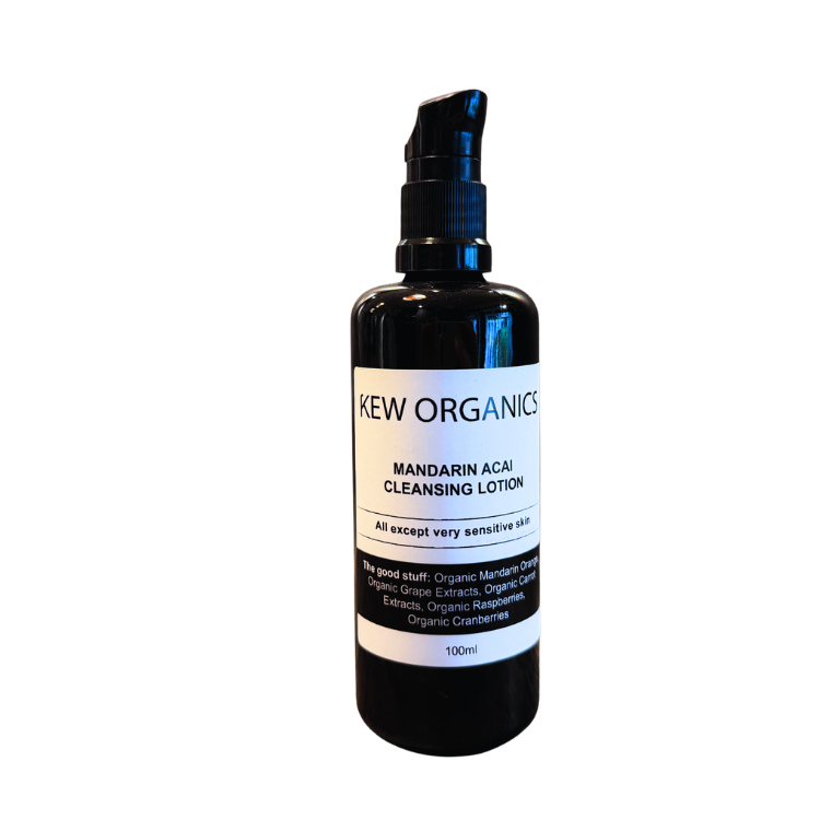 Kew Organics Mandarin Acai Cleansing Lotion – AHA & Vitamin C Radiance Cleanser