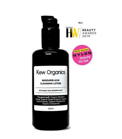 Kew Organics Mandarin Acai Cleansing Lotion – AHA & Vitamin C Radiance Cleanser