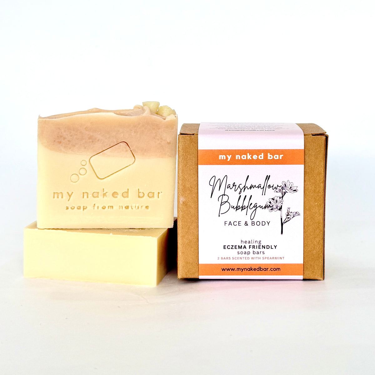 My Naked Bar Marshmallow Bubblegum Double Bar Gift Box - Aids Skin Healing
