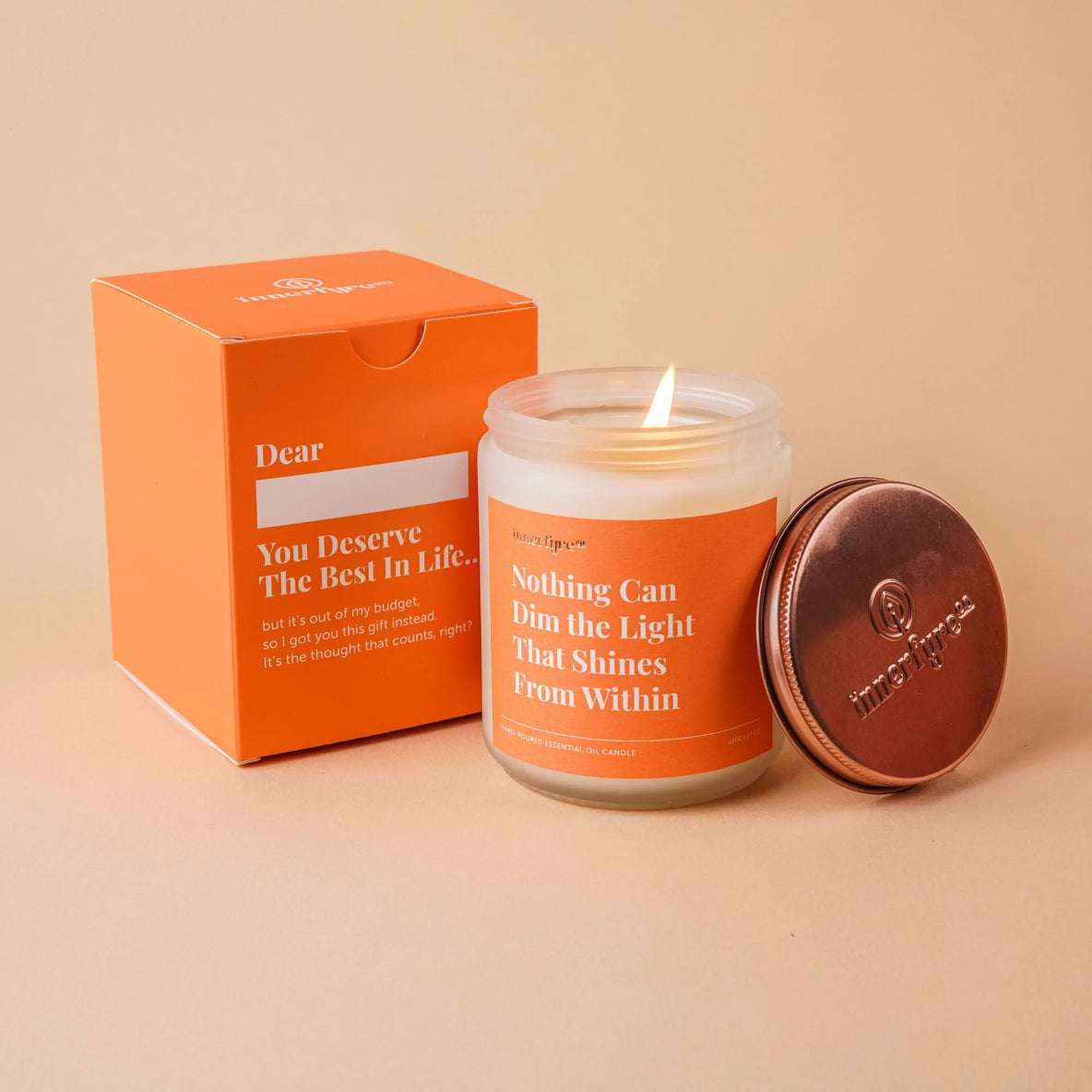 Innerfyre Affirmation Message in a Candle