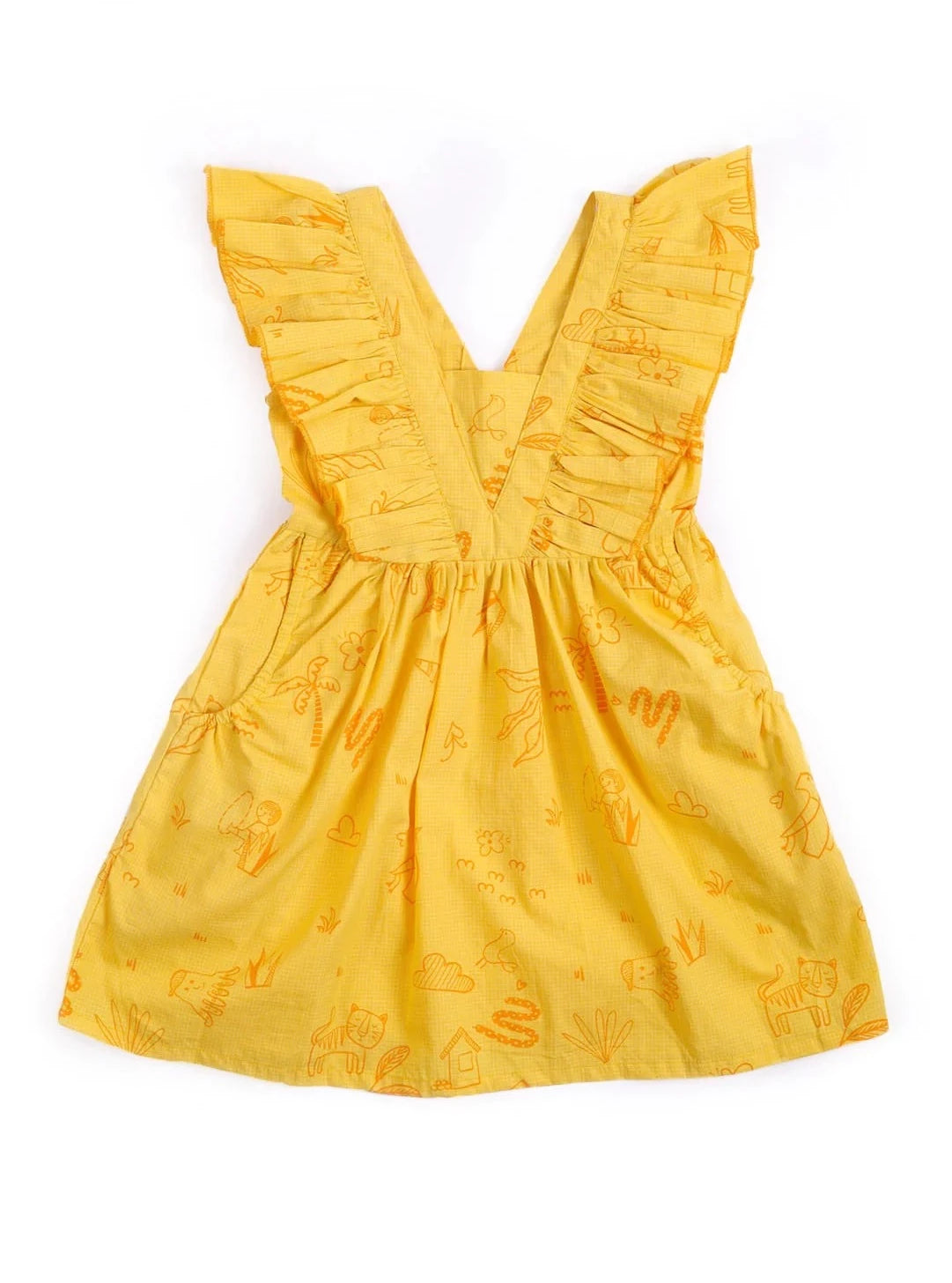 MIKO LOLO  Wander Ruffle Dress in Organic Cotton