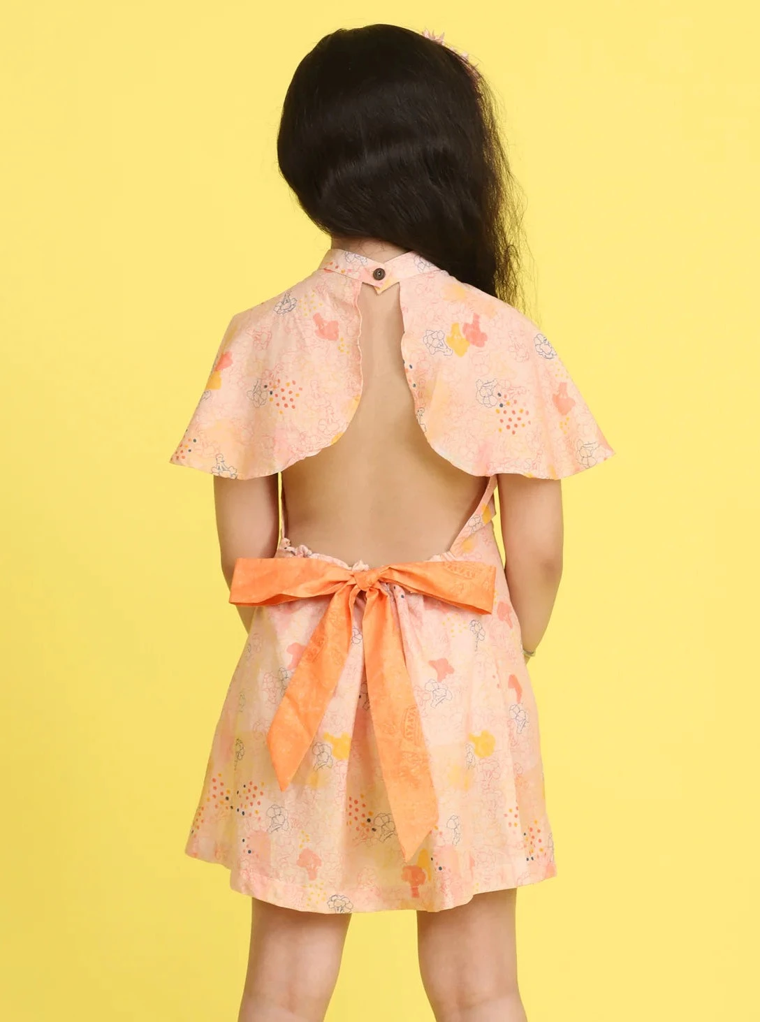 MMIKO LOLO Blush Broccoli Halter Dress in Organic Cotton | kids Fashion | The Green Collective SG