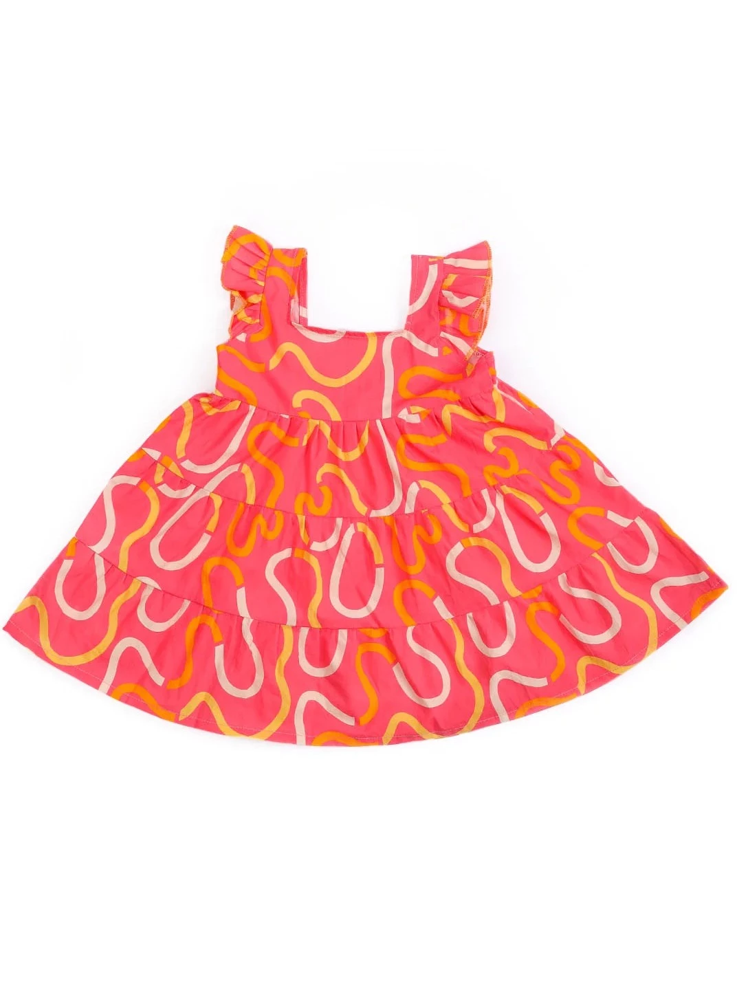 MIKO LOLO Daffy Tiered Frock in Organic Cotton | kids Fashion | The Green Collective SG