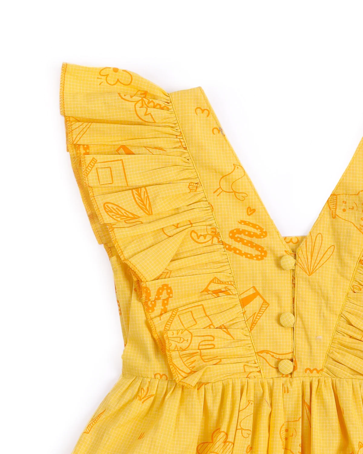 MIKO LOLO Wander Ruffle Dress in Organic Cotton | kids Fashion | The Green Collective SG