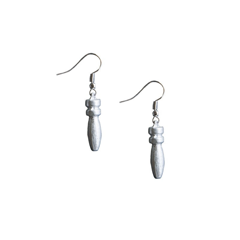Recycled Metal Bomb Shape Earrings