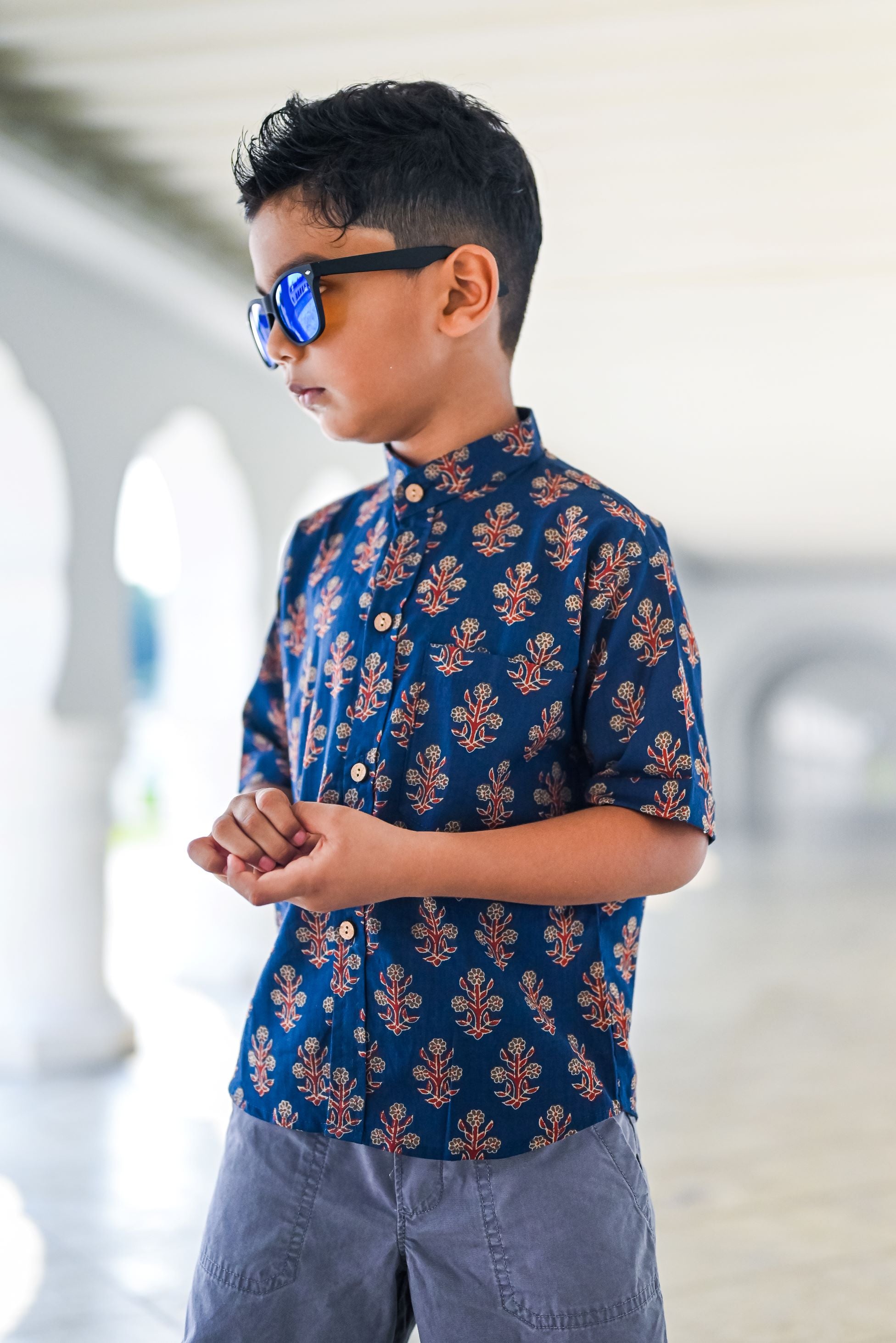 Nimbu Floral Unisex Shirt | kids Fashion | The Green Collective SG