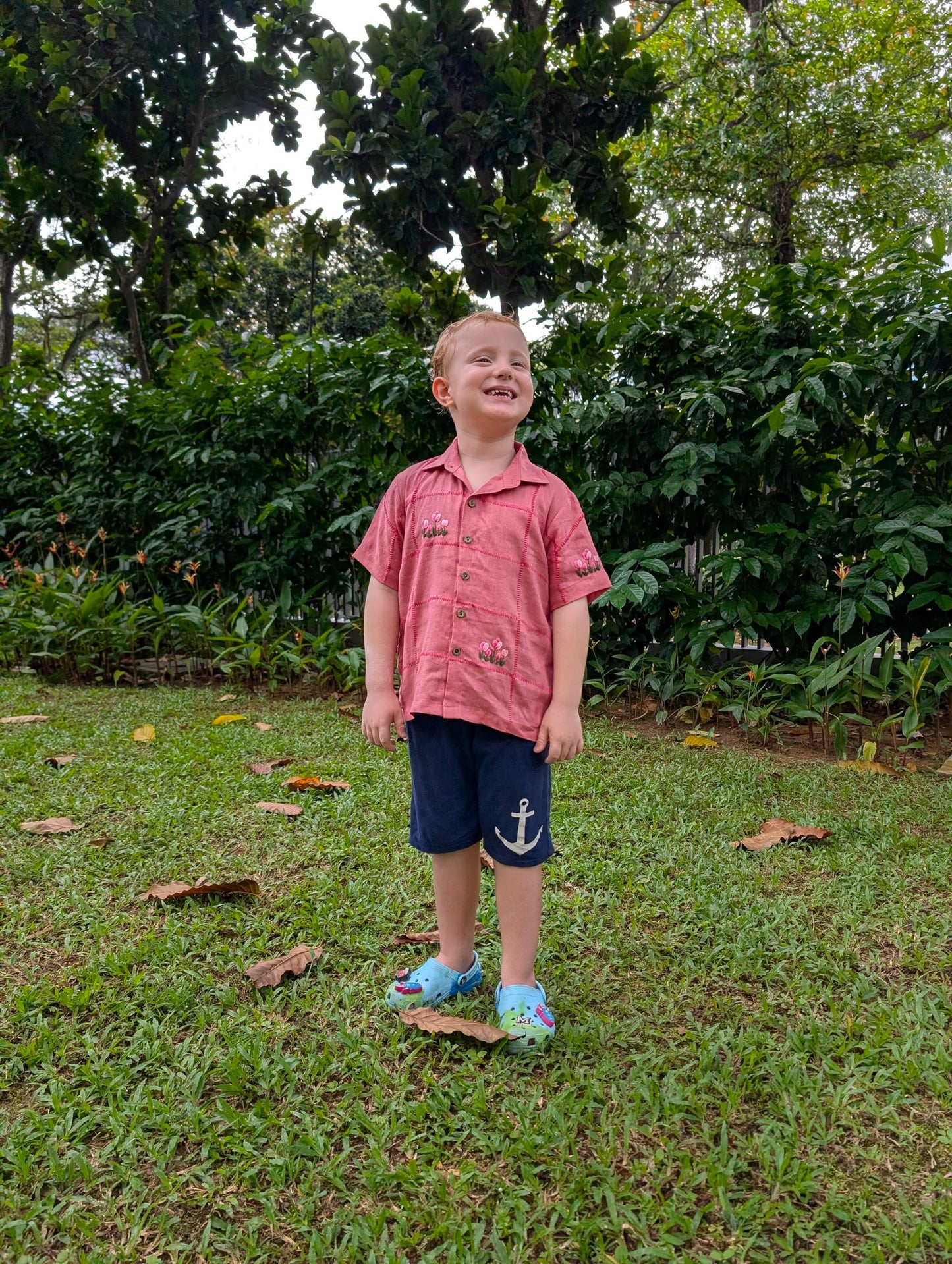 The Purestitch Pink tulip boys shirt