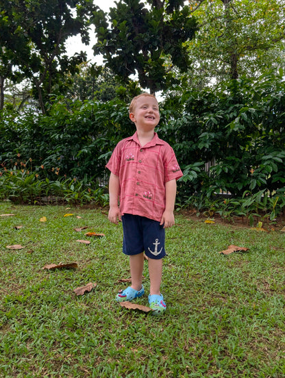 The Purestitch Pink tulip boys shirt