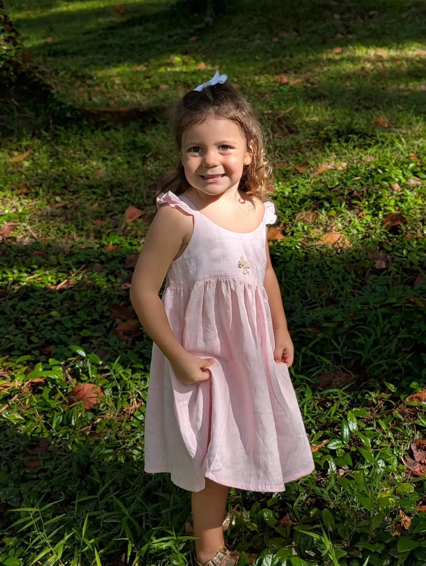 The Purestitch Dewy Pink Drop Dress