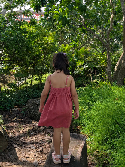 The Purestitch Salmon Floral Dreams Dress