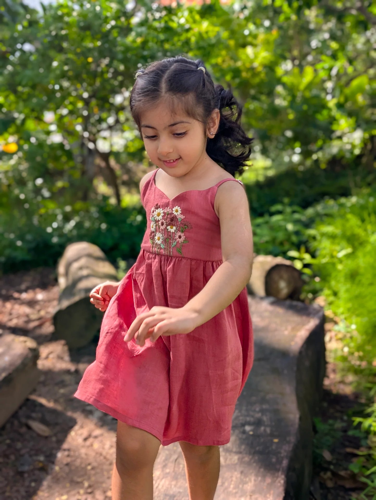 The Purestitch Salmon Floral Dreams Dress