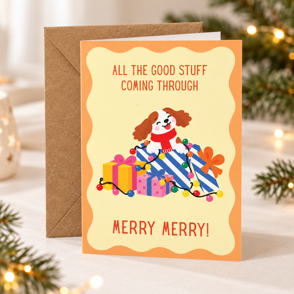 Purple & Pure Plantable Christmas Greeting Card