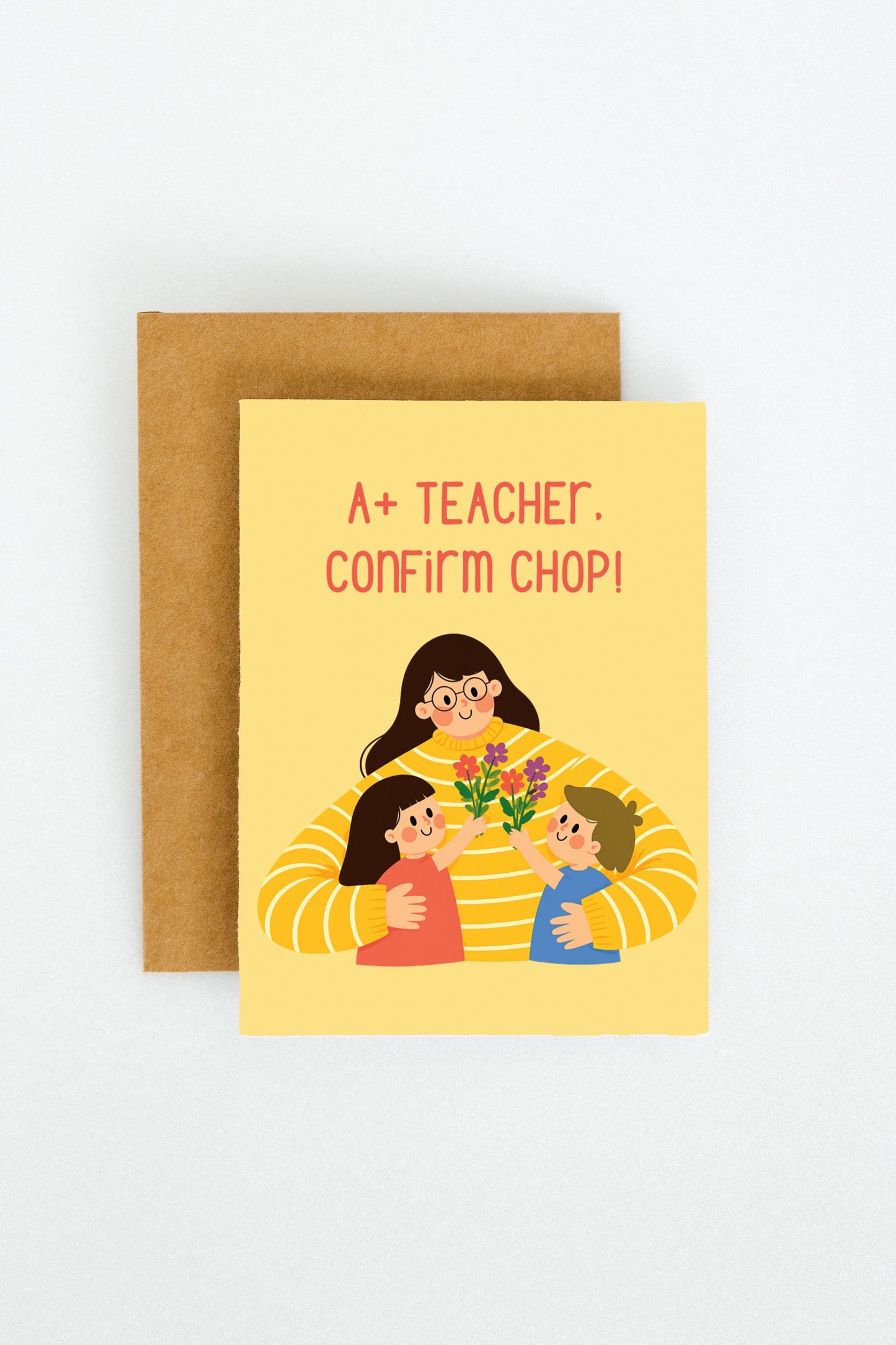 Teachers Day Plantable Greeting Cards - A+ Teacher. Confirm Chop!