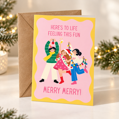 Purple & Pure Plantable Christmas Greeting Card