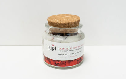 Divine Rose Scented Soy Wax Candle by Puja