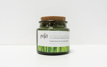 Sacred Grass Scented Soy Wax Candle by Puja