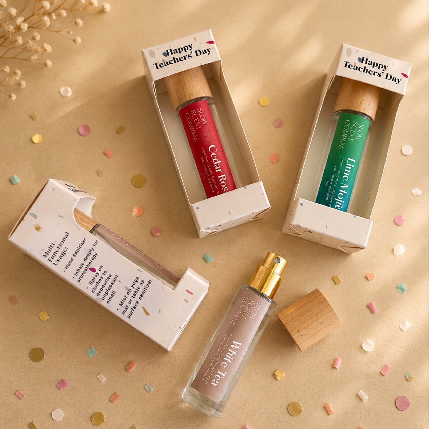 Slow Scent Teachers' Day Multi-Use Sanitizer Mist Gift Box - Lime Mojito
