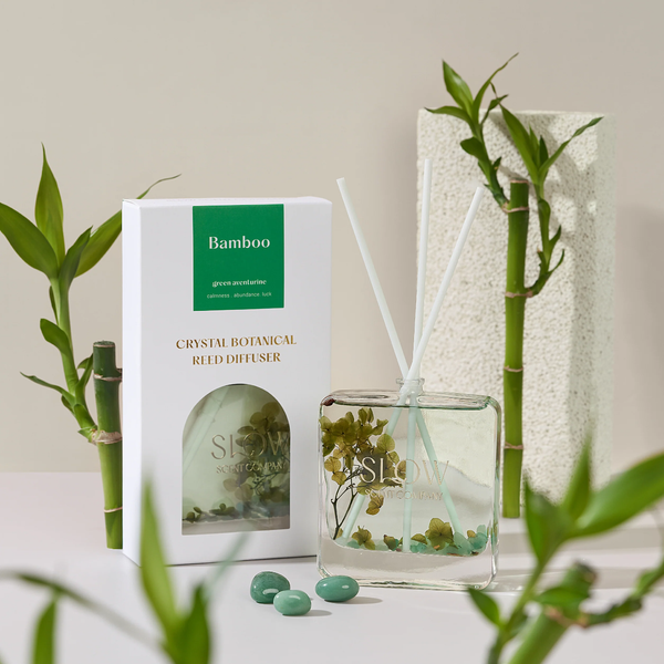 Slow Scent Company Crystal Botanical Reed Diffuser - Bamboo