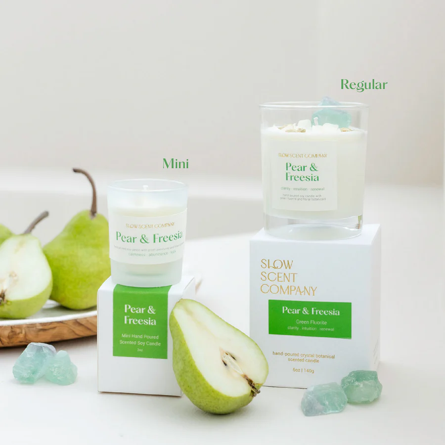 Slow Scent Pear & Freesia Crystal Candle