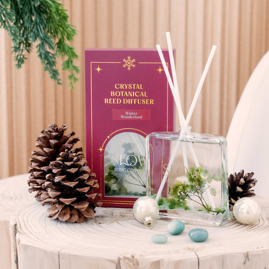 Slow Scent Christmas Reed Diffuser - Elegant Christmas Aroma Gift