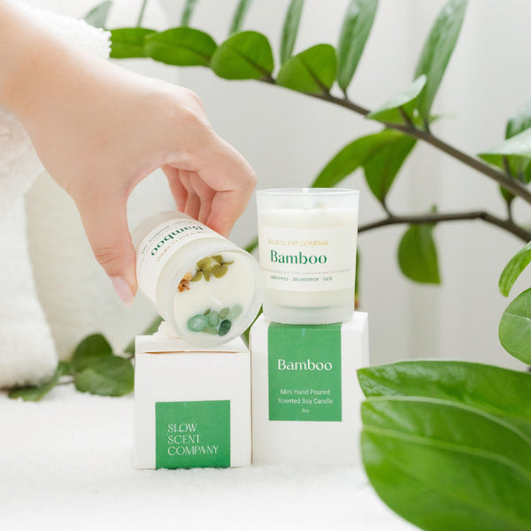 Slow Scent Company Bamboo Crystal Candle | Home fragrances | The Green Collective SG