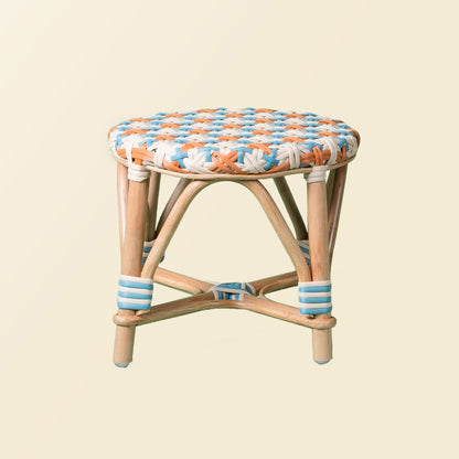 Momiji Xander Kids Rattan Stool – Pastel Weave