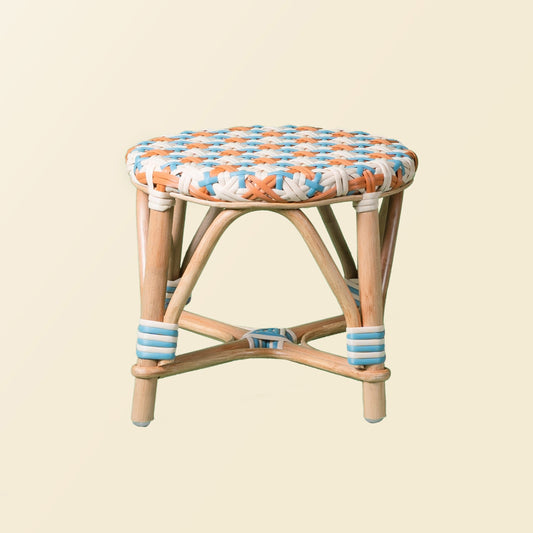 Momiji Xander Kids Rattan Stool – Pastel Weave