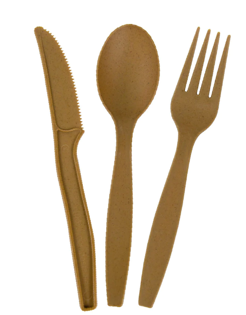 Sugarcane Combo Utensils 30ct pack (10 ct of each Spoon, Fork, Knife) pack