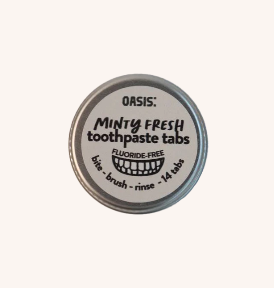 Fluoride-Free Minty Fresh Toothpaste Tabs - 1 Week Supply (14 tabs)