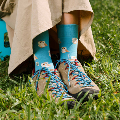 Talking Toes Owl Be Okay Crew Socks